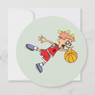 Basketball player loses the ball in the game card