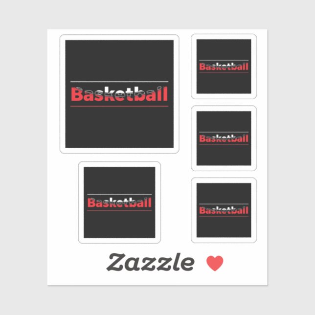 Basketball Player - Minimalist Geometric Arch Sticker (Sheet)