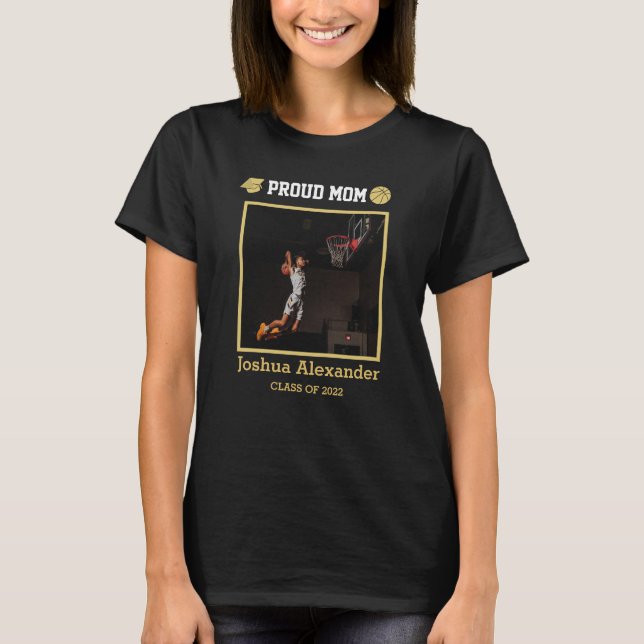 Basketball player Modern Photo graduation class of T-Shirt (Front)