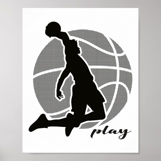 Basketball Player (monochrome) 2 Poster (Front)
