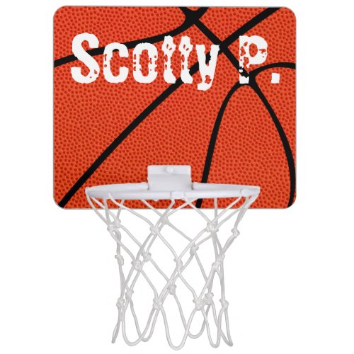 Basketball Player Name Mini Hoop for Kids Room