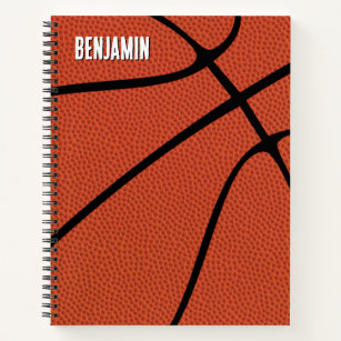 Basketball Player Name Text Custom Sports Playbook Notebook