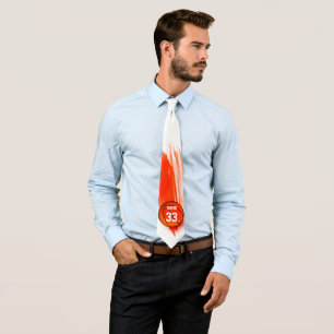 Basketball Player Number Neck Tie