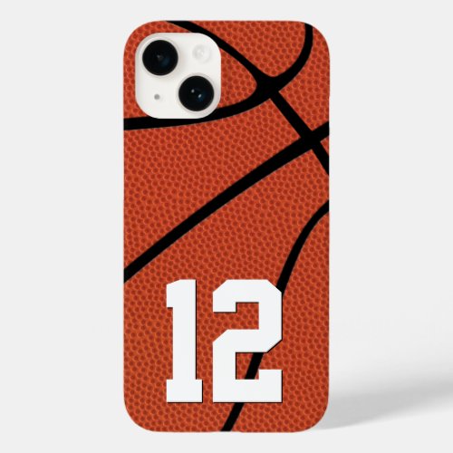 Basketball Player Number or Initials Custom Sports Case_Mate iPhone 14 Case
