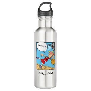 Basketball player on a Water Bottle