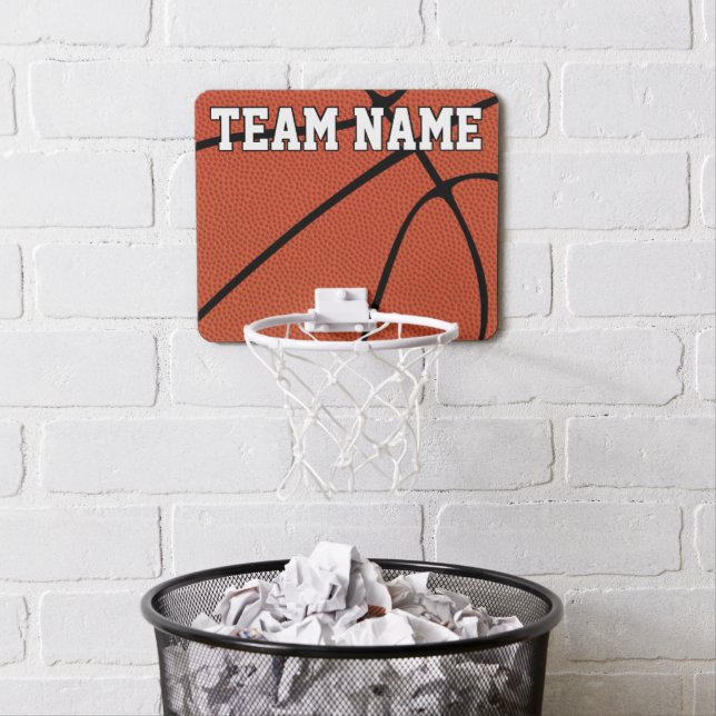 Basketball Player or Coach Custom Team Name Sports Mini Basketball Hoop (In Situ)