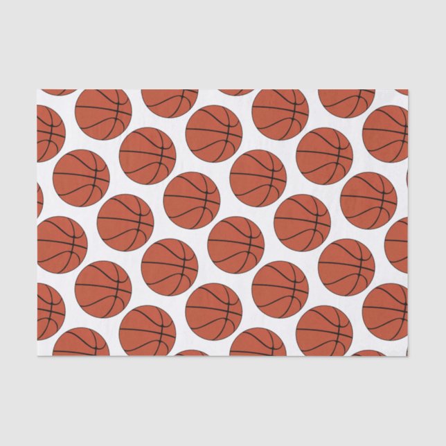 Basketball Player or Coach Sports Party Gift Wrap Tissue Paper (Front)