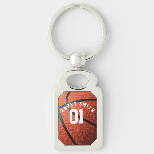 BASKETBALL PLAYER PERSONALISED Name KEYCHAIN