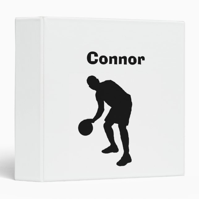 "Basketball Player" Personalized 3-Ring Binder (Front/Spine)