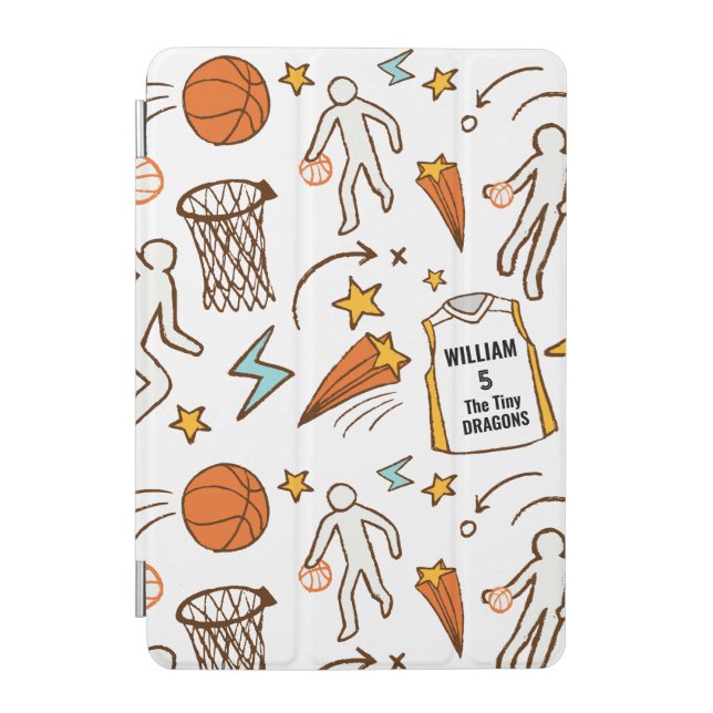 Basketball Player Personalized Name Number Subject iPad Mini Cover (Front)