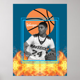 Basketball Player Personalized Photo Poster