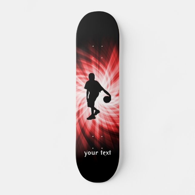 Basketball Player; Red Skateboard Deck (Front)