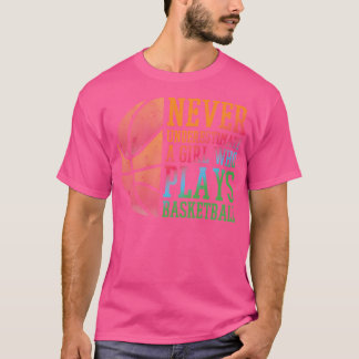 Basketball Player Retro Basketball Gift Girl Women T-Shirt