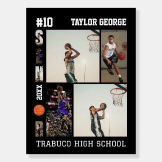 Basketball Player Senior Night Graduation Poster