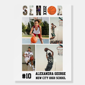 Basketball Player Senior Night Team Graduation Foam Board