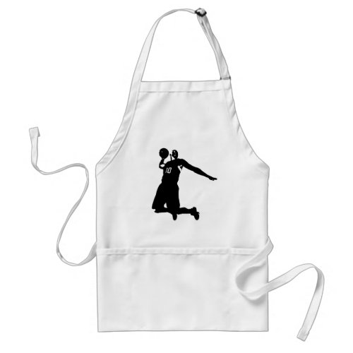 Basketball Player Silhouette Adult Apron