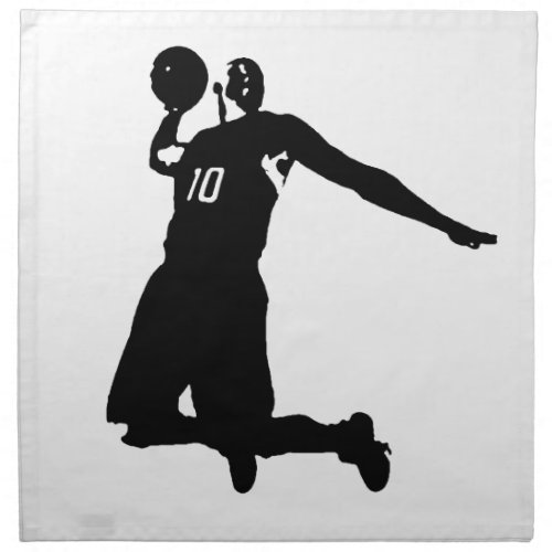 Basketball Player Silhouette Cloth Napkin