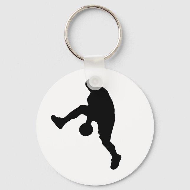 Basketball Player Silhouette Keychain (Front)
