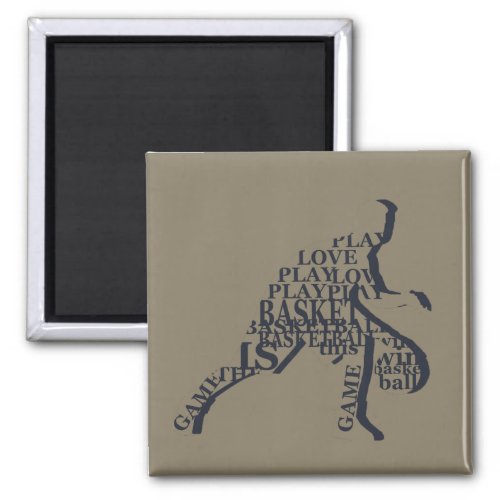 basketball player silhouette magnet