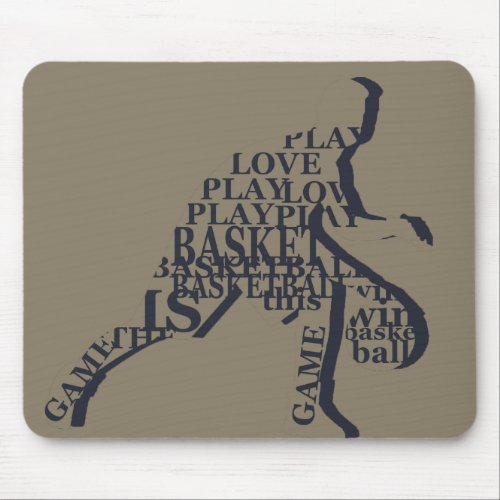 basketball player silhouette mouse pad