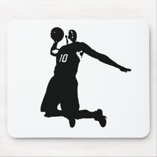 Basketball Player Silhouette Mouse Pad