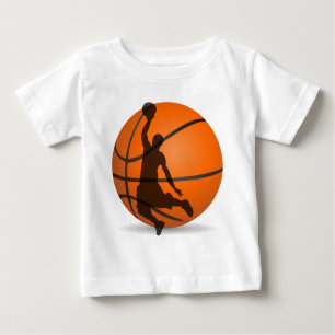 basketball player silhouette pop art baby T-Shirt