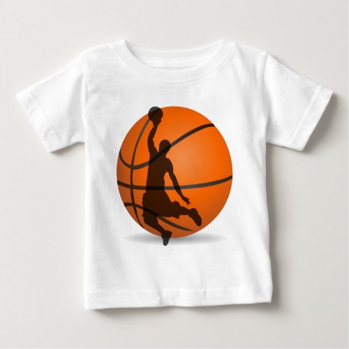 basketball player silhouette pop art baby T_Shirt