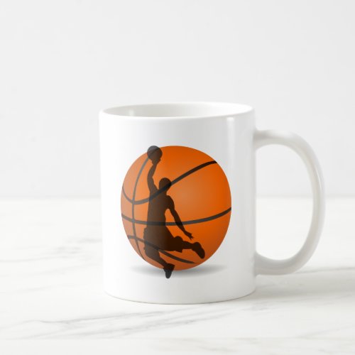 basketball player silhouette pop art coffee mug
