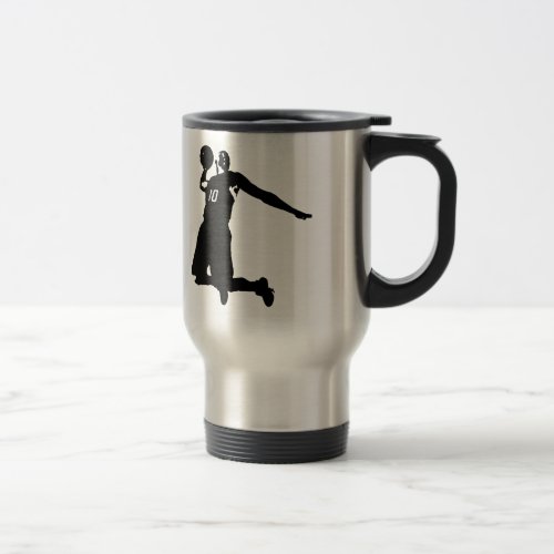 Basketball Player Silhouette Travel Mug