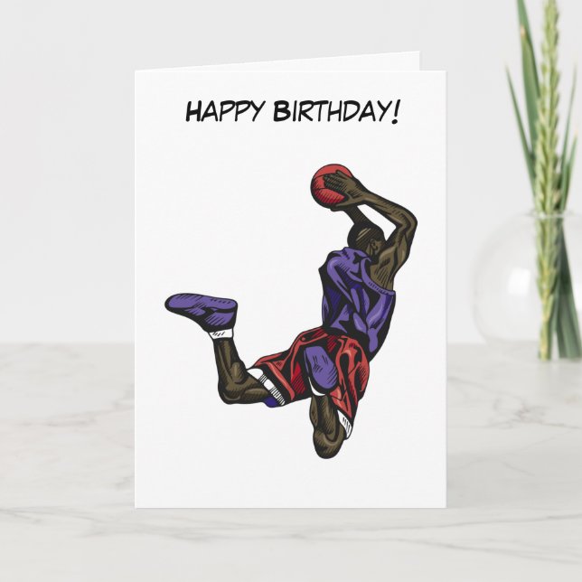 Basketball Player-Slam Dunk Card (Front)