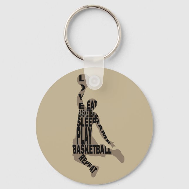 Basketball player slam dunk keychain (Front)