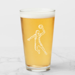 Basketball Player Slam Dunk Light Design Glass