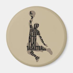 Basketball player slam dunk magnet