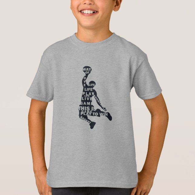 Basketball player slam dunk T-Shirt (Front)