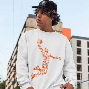 Basketball Player Slam The Ball Symbology Sweatshirt