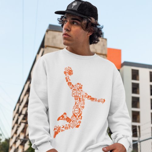 Basketball Player Slam The Ball Symbology Sweatshirt