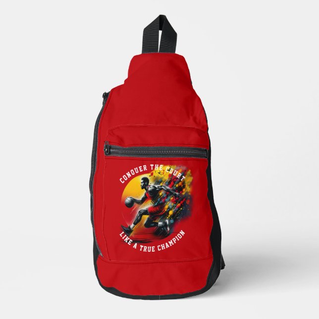 Basketball Player Sling Bag (Front)