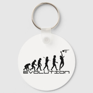Basketball Player Sport Evolution Art Keychain