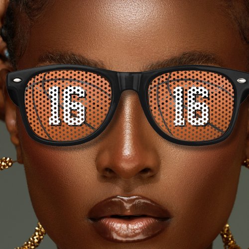 Basketball Player Sport Team Number Retro Sunglasses