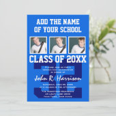 Basketball Player Sports Graduation Shirt Number Invitation (Standing Front)