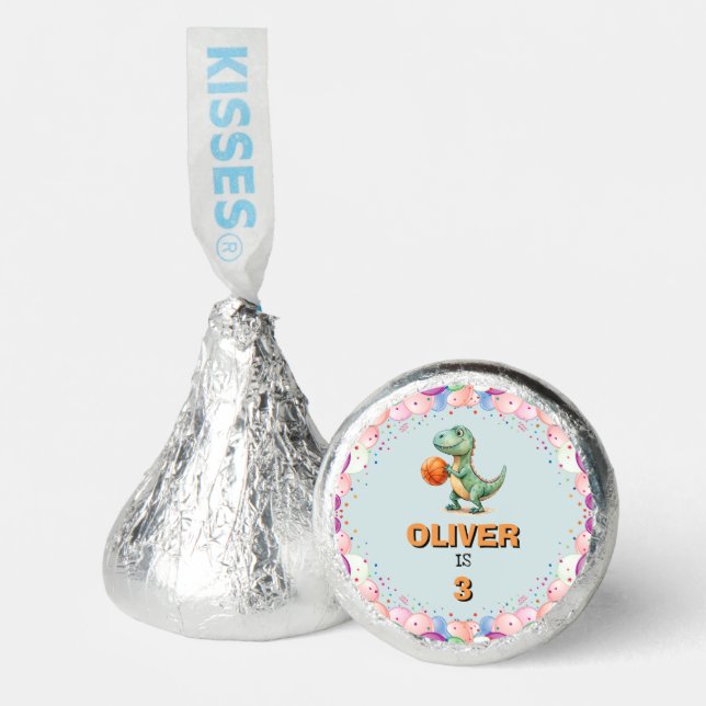 Basketball Player T-rex Birthday Hershey®'s Kisses® (Front)