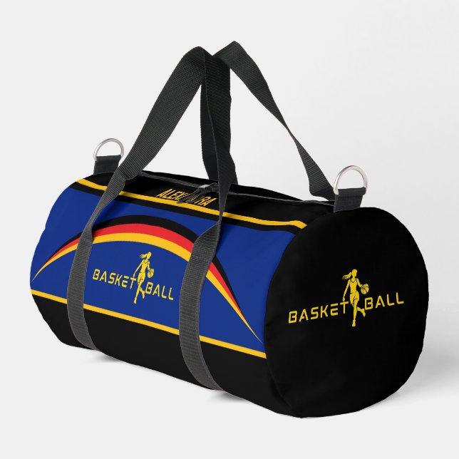 Basketball Player, Team, Birthday, German Flag Duffle Bag (Left Corner)