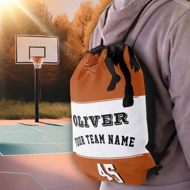 Basketball Player Team Name Number Drawstring Bag (Creator Uploaded)