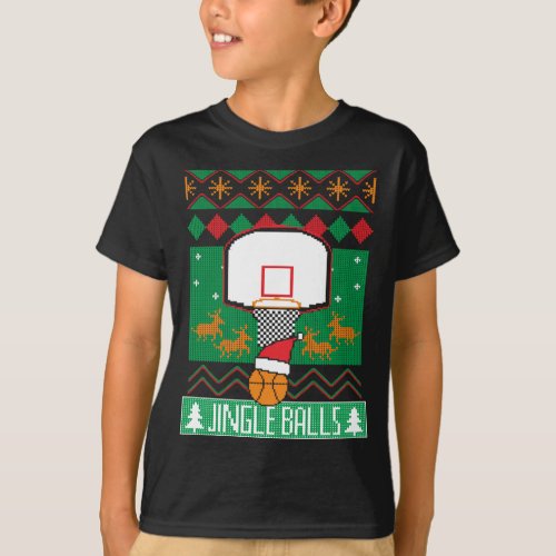 Basketball Player Ugly Christmas Sweater Jingle Ba