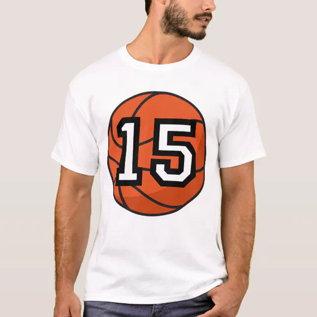 Basketball Player Uniform Number 15 Gift TShirt Zazzle