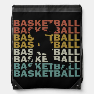 Basketball player vintage drawstring bag