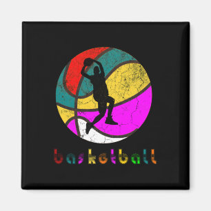 Basketball Player Vintage Retro Gift Magnet