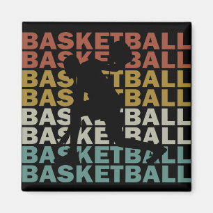 Basketball player vintage retro style magnet
