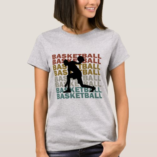 Basketball player vintage retro style T_Shirt