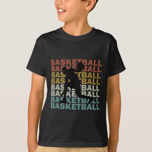 Basketball player vintage retro style T_Shirt